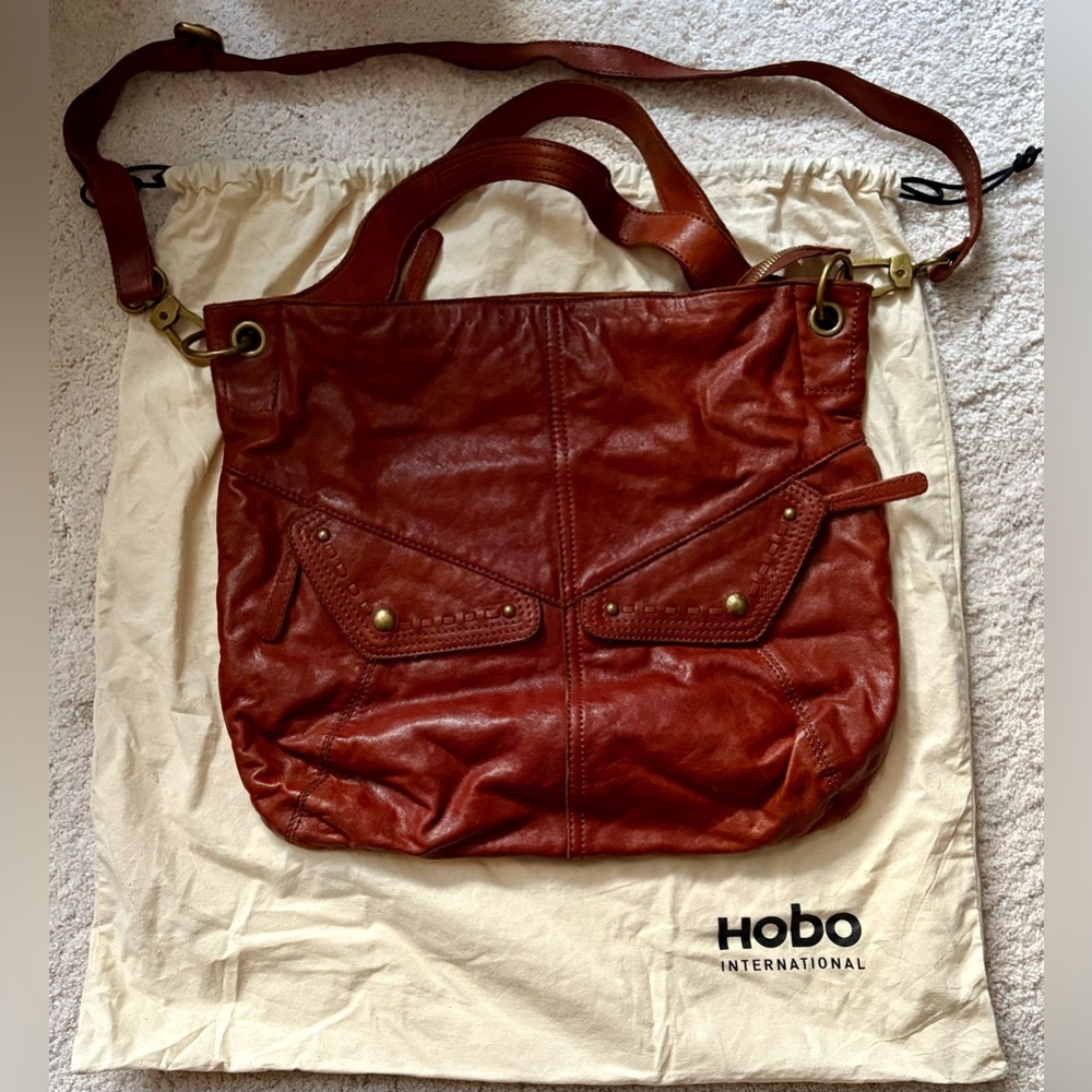 Hobo International brown leather tote bag